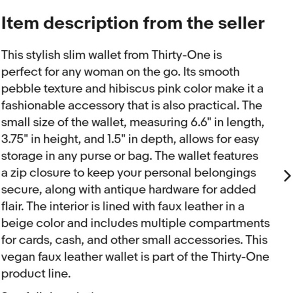 Thirty one slim wallet - Picture 3 of 3